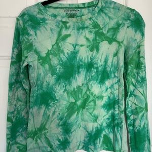 Streetwear green tie dye hoodie